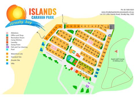 Park Map | Streaky Bay Islands Caravan Park | Tourist Caravan Park