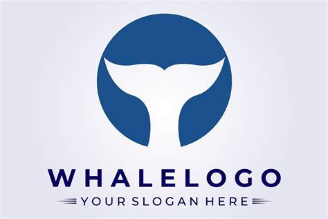 Blue whale logo vector illustration – MasterBundles