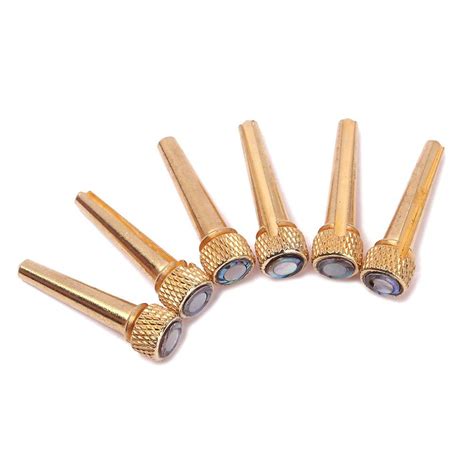 [82% OFF] GL06 Brass Material Acoustic Guitar Bridge Pins With Pearl ...