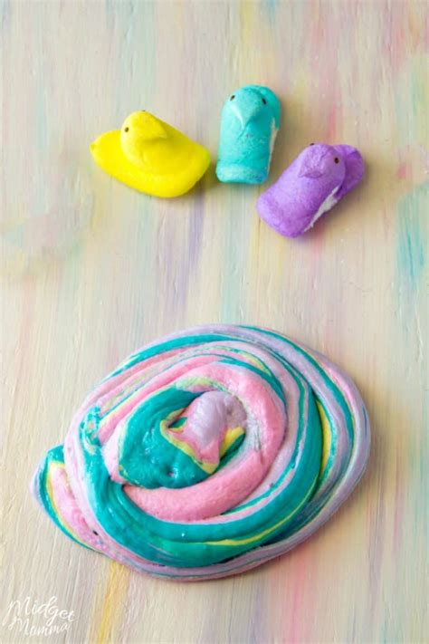 Edible Unicorn Poop Slime - Edible Slime Made with Peeps