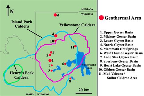 Yellowstone Volcano Map