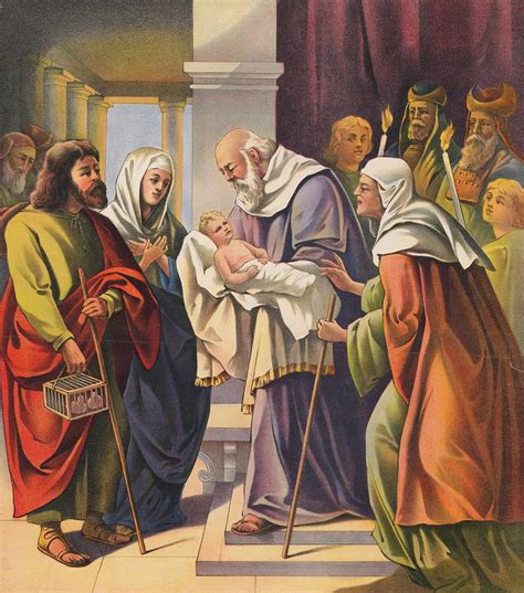 The Presentation Of The Child Jesus In The Temple Painting by Stecher ...