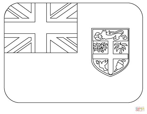 Flag of Fiji Emoji coloring page | Free Printable Coloring Pages