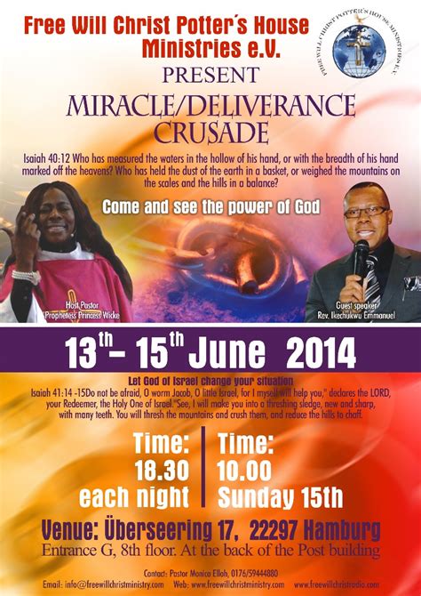 Miracle / Deliverance Crusade 2014 - Free Will Christ Potter´s House ...