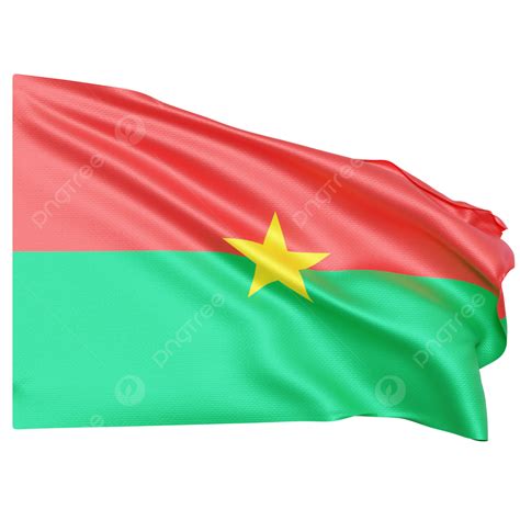 Burkina Faso Flag Waving, Burkina Faso Flag With Pole, Burkina Faso ...