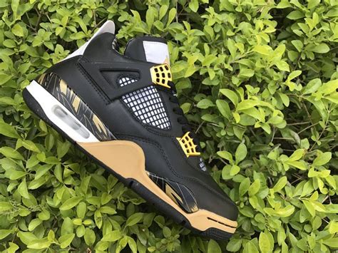 Shop Air Jordan 4 Retro Wings - Black/White-Gold Online