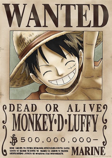 One Piece Wanted Poster Wallpaper 4k