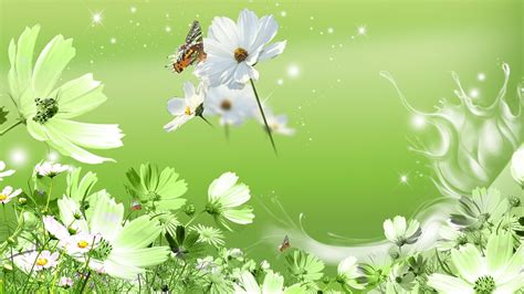 Green Flowers Wallpapers - Wallpaper Cave