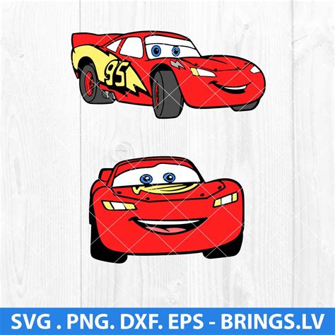 Lightning McQueen SVG | Lightning SVG | Cars SVG | PNG | DXF