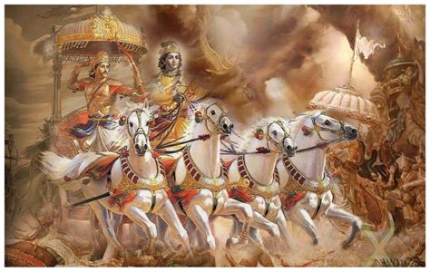 Buy Lord Shree Krishna with Arjun Mahabharat Mahabharat Poster Online ...