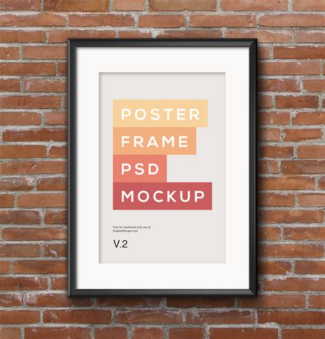 Poster Frame PSD MockUp #2 | GraphicBurger