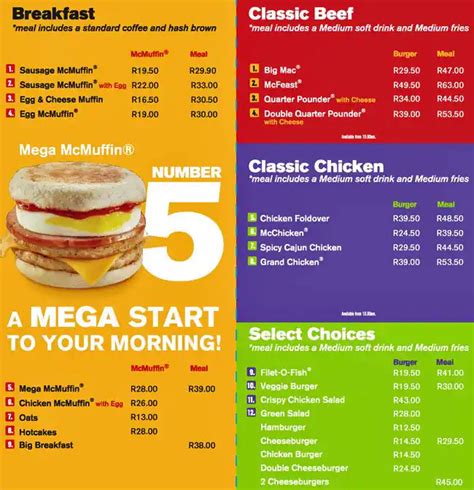 McDonald's Menu, Menu for McDonald's, Hatfield, Pretoria - Zomato SA