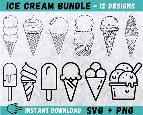 Ice Cream Svg Ice Cream Clipart Ice Cream Cone Svg Ice - Etsy