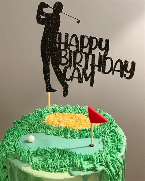 GOLF CAKE TOPPER personalised cake topper for a golf fan | Etsy in 2021 ...