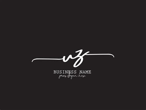 Abstract Feminine Uz Logo Vector, Signature UZ Floral Luxury Business ...