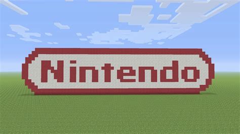 Minecraft Pixel Art - Nintendo Logo - YouTube