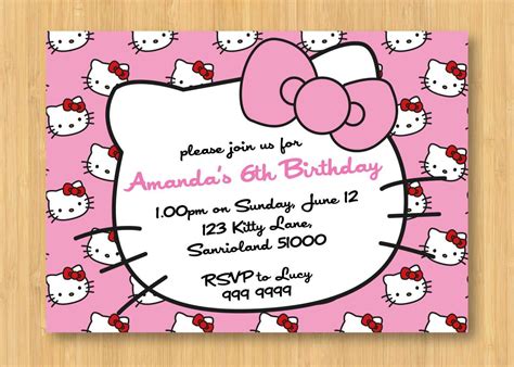 Hello Kitty Birthday Card Template Free – Douglasbaseball.com