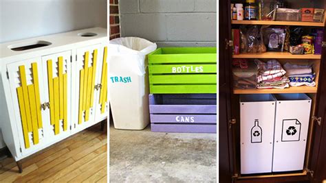 15 Great DIY Recycling Bin Ideas That Will Improve Your Recycling Habits