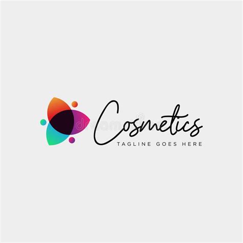 Beauty Cosmetic Line Art Logo Template Illustration Icon Element Stock ...