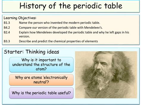 Periodic Table History