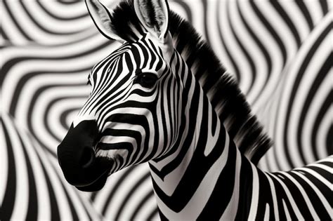 Premium AI Image | Black and white zebra pattern