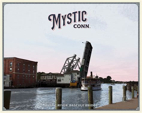 Mystic River Bascule Bridge, Mystic CT Canvas Print 16 x 20 - Matt ...