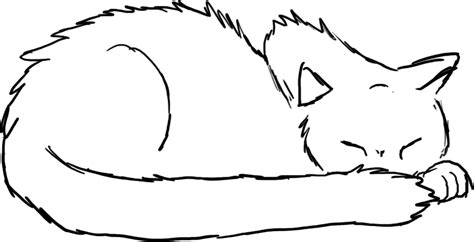 Sleeping Cat Drawing | Cat face drawing, Cat drawing, Drawings