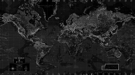 Black And White World Map Wall Mural - Murals Your Way | World map ...