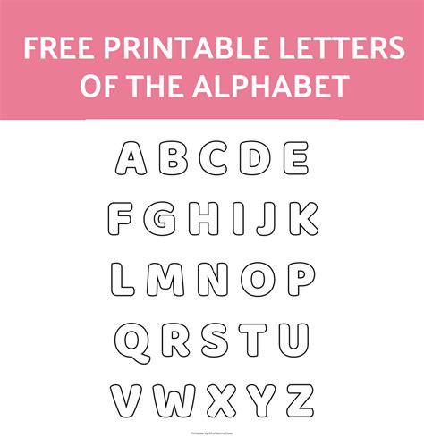 Free Printable Alphabet Stencils Templates