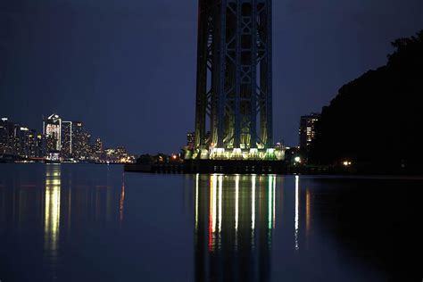 Night photo of the George Washington Bridge Photograph by John Poblocki ...