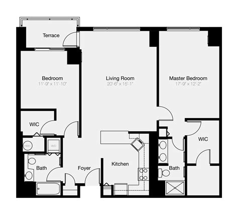 Condo Floor Plans 2 Bedroom - floorplans.click