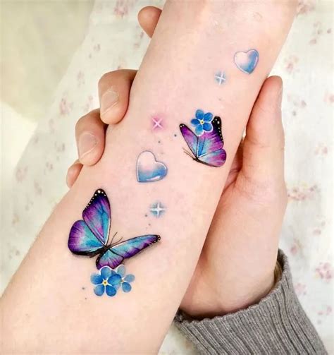 Beautiful Purple Butterfly Tattoo