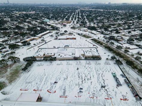 Drone photos, video show Houston's Westbury neighborhood covered in snow