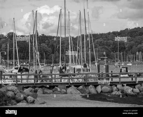 Eckernfoerde beach and harbor Stock Photo - Alamy