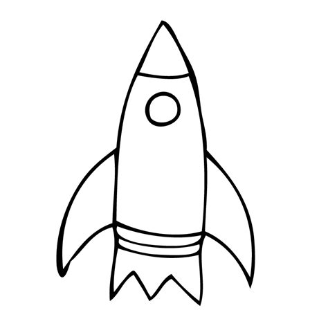 Rocket Ship Outline - Cliparts.co