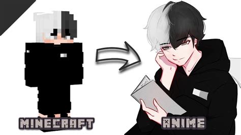 Turning a Minecraft Skin into Anime! | 6 - YouTube