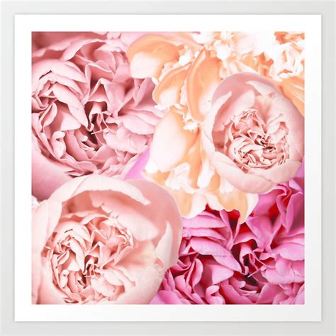 Peony Flower Bouquet Pastel Color #decor #society6 #buyart Art Print by ...