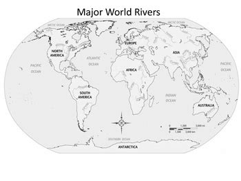 Major World Rivers Outline Map by historyhound | TpT