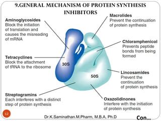 3. ANTIBIOTIC (PROTEIN SYNTHESIS INHIBITORS)