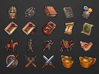 Game Interface Icons by 𝕃𝕚𝕤𝕙𝕖𝕟𝕘 ℂ𝕙𝕒𝕟𝕘 on Dribbble