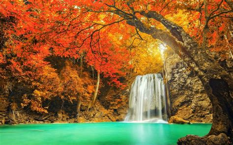 Autumn Waterfall Wallpapers - Top Free Autumn Waterfall Backgrounds ...