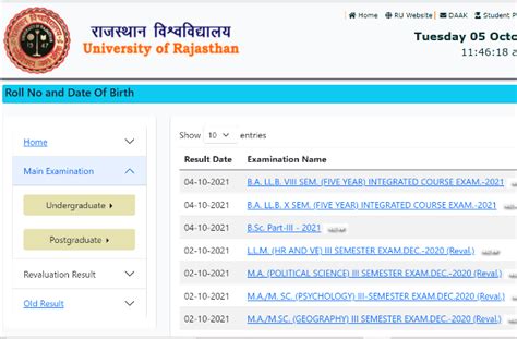 Rajasthan University Uniraj Result 2021 Declared, Check Rajasthan ...