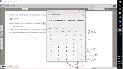 Solving a basic trigonometric equation using a calculator - YouTube