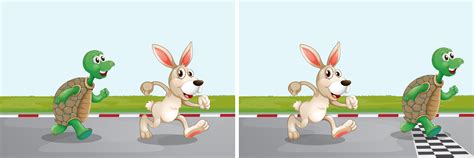 rabbit - animal: Rabbit And Turtle Race