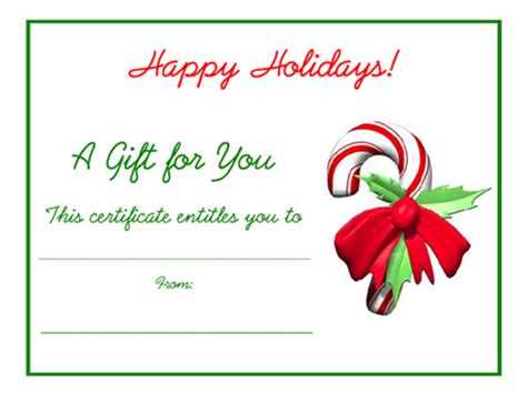 Free Holiday Gift Certificates Templates to Print | HubPages