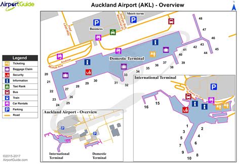 Auckland airport parking map - Auckland airport car park map (New Zealand)