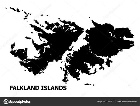 Mapa plano vectorial de las Islas Malvinas con leyenda vector, gráfico ...