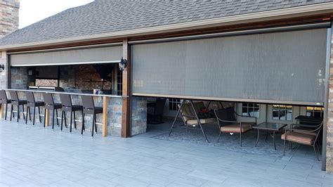 Motorized Patio Screens & Retractable Shades | Sunset Outdoor ...