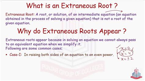 What is an Extraneous Root? why do Extraneous Roots appear - video ...