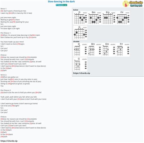 Chord: Slow dancing in the dark - tab, song lyric, sheet, guitar ...